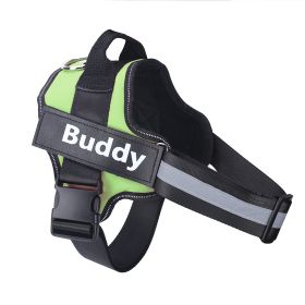 Dog Harness No Pull Reflective Breathable Adjustable Pet (Option: Green-L)