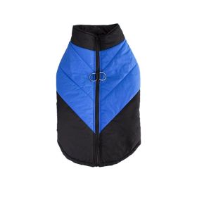 Cross-border Hot Sale Pet Clothing Thickened Warm Dog Cotton Vest Autumn And Winter Pet Dog Clothes In Stock Wholesale (Option: Black Blue-5XL)