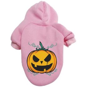 Halloween Pumpkin Dog Pattern Sweater Clothes (Option: Pumpkin Pink-XL)